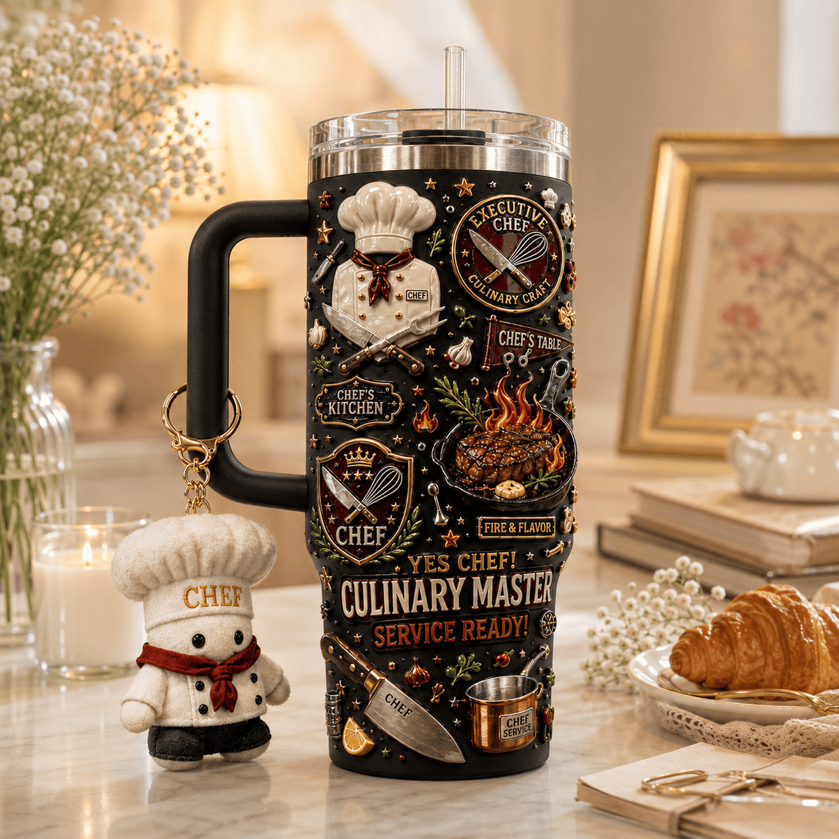 CHEF 40oz Tumbler With Handle DNBN