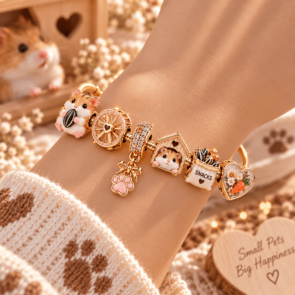 HST Gold Charm Bracelet Set PTT