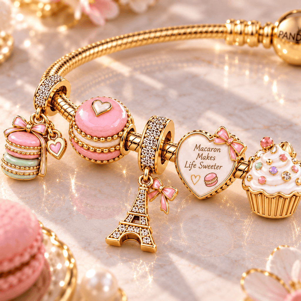 MCR Gold Charm Bracelet Set PTT