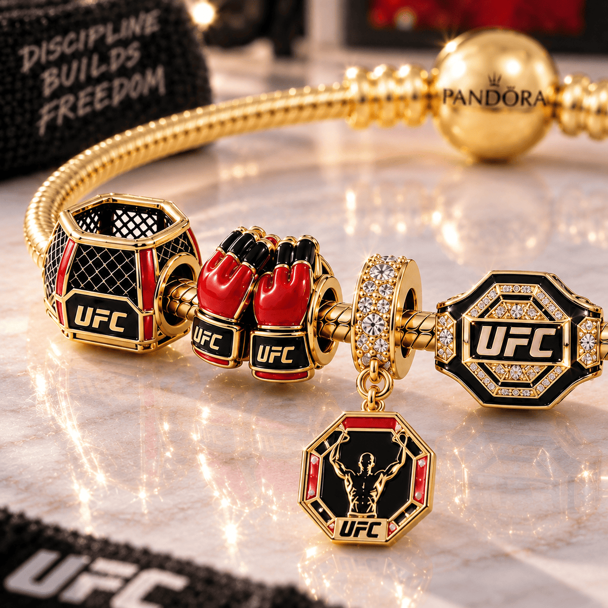 MMAA Gold Charm Bracelet Set VTH