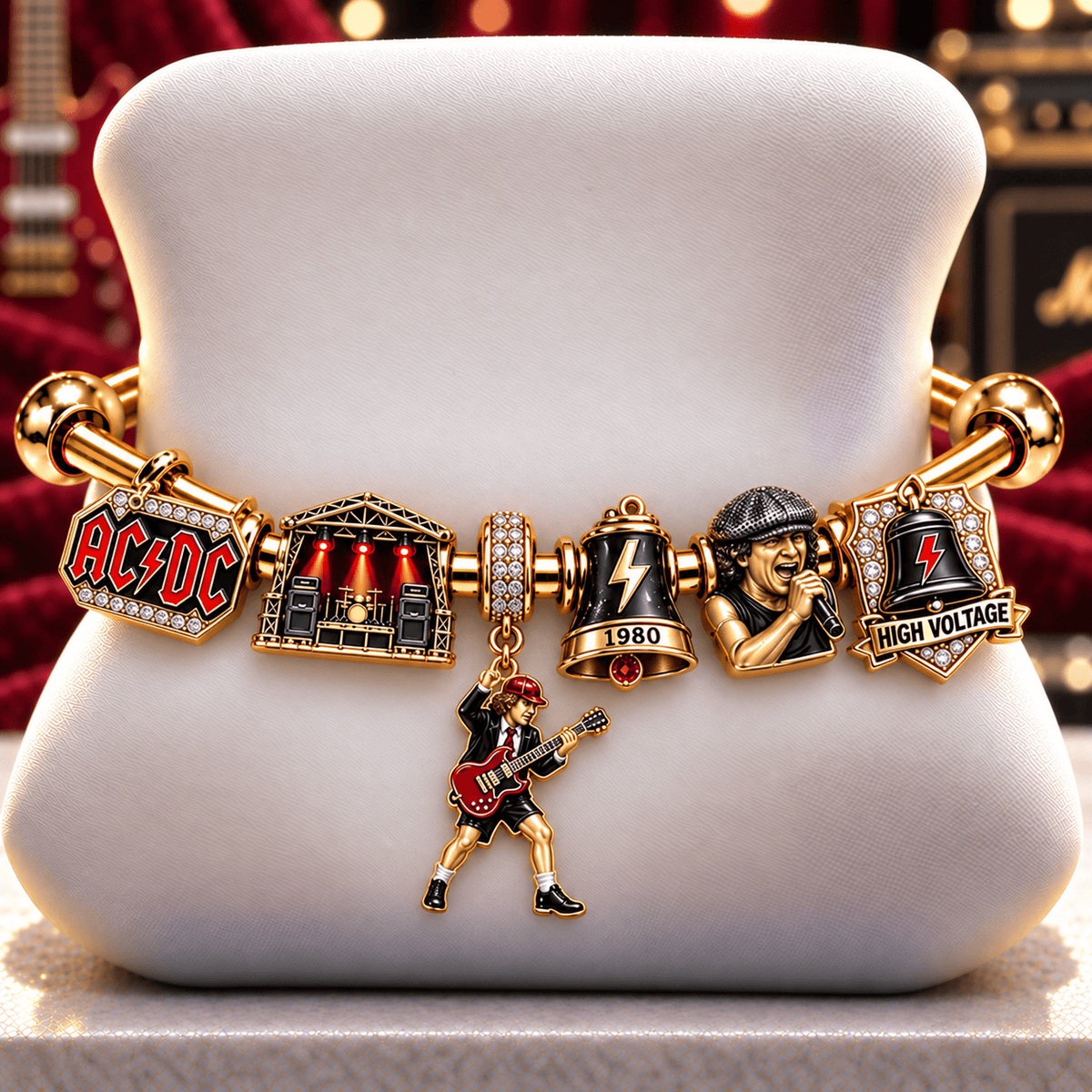 ACD Silver Charm Bracelet Set NTVA
