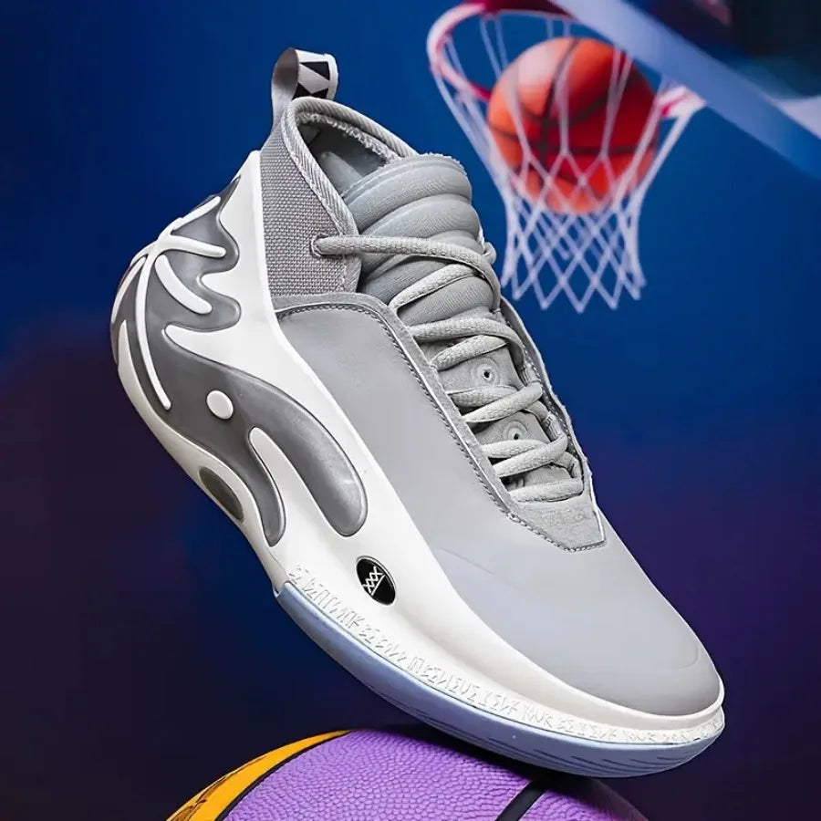 Casual Sports Shoes for Men Training Basketball Practical Use Classic Solid Color Versatile Non-slip Shock-absorbing Functional